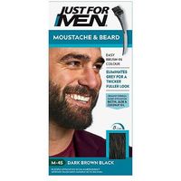 Just For Men Moustache & Beard Brush-In Colour Gel, Dark Brown - Black