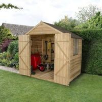 7 X5 Apex Overlap Wooden Shed With Assembly Service Base Included