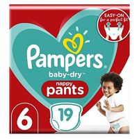 Pampers Baby-Dry Pants Size 6, 15+kg, 19 Nappy Pants