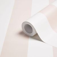 Baby Colours Pink Little Candy Stripe Mica Effect Wallpaper