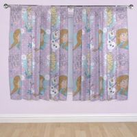 Frozen Purple Pencil Pleat Children's Curtains (W)167 Cm (L)167 Cm