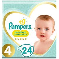Pampers Premium Size 4, 24 Nappies, 8-16kg, With Absorbing Channels