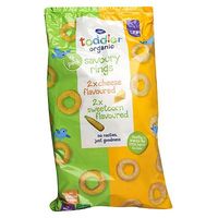 Boots Toddler Organic Giant Rings Sweetcorn And Cheese 12+ Months 15g