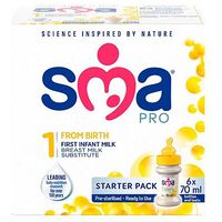 SMA PRO First Infant Milk From Birth 6x70ml Starter Pack