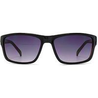 French Connection Man Classic Black Plastic Rectangle Sunglasses