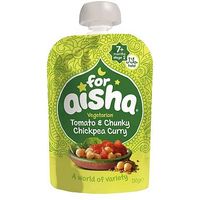 For Aisha Vegetarian Tomato & Chunky Chickpea Curry 7+ Months Stage 2 130g