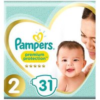 Pampers New Baby Size 2, 31 Nappies, 3-6kg, With Absorbing Channels