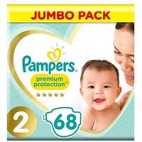 Pampers Premium Protection New Baby Size 2 Jumbo Pack 68 Nappies