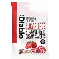 Diablo Stawberry & Cream Sugar Free Sweets 75g