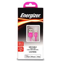 Energizer Apple 1.2M Lightning Cable Pink