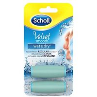 Scholl Velvet Smooth Wet & Dry Regular Coarse Replacement Roller Heads X 2