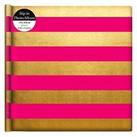 Striped Gold Foil & Shocking Pink Album 6x4