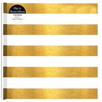 Striped Gold Foil & White Album 6x4