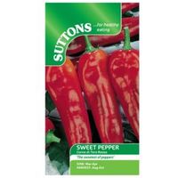 Suttons Pepper Sweet Seeds Cor Di Toro Rosso Mix