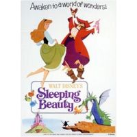 Sleeping Beauty Multicolour Canvas Art (W)350mm (H)500mm