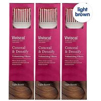 Viviscal Conceal & Densify Volumizing Hair Fibres - Light Brown (3 Pack)