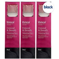 Viviscal Conceal & Densify Volumizing Hair Fibres - Black (3 Pack)