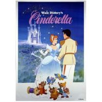 Cinderella Multicolour Canvas Art (W)350mm (H)500mm