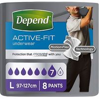 Depend Active-Fit Underwear For Men Large - 8 Pants