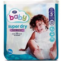 Boots Baby Super Dry With Active Stretch Junior Plus Nappies Size 5+