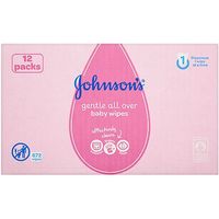 Johnson's Baby Wipes Gentle All Over Baby Wipes 12 Pack