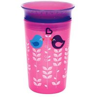 Munchkin 9oz Miracle 360 Deco Sippy Cup Pink Bird