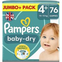 Pampers Baby Dry Size 4+ (Maxi+) Jumbo Plus Pack 76 Nappies