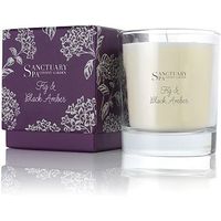 Sanctuary Spa Fig & Black Amber Candle 200g