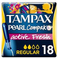 Tampax Compak Pearl Active Fresh Regular Tampons Applicator 18x