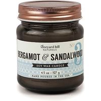 Vineyard Hill Bergamot And Sandalwood Vintage Candle Jar