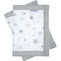 Airwrap Printed 2 Sided Cot Bumpers - Silver Stars