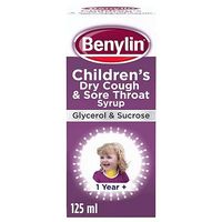 Benylin Children's Dry Cough And Sore Throat Syrup 1+ Year 125ml