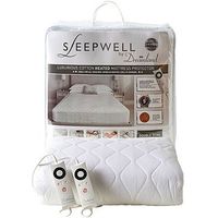 Sleepwell By Dreamland Luxurious Cotton Heated Mattress Protector - Double Dual Control