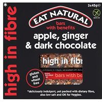 Eat Natural Bars With Benefits Apple, Ginger & Dark Chocolate 3 X 45g