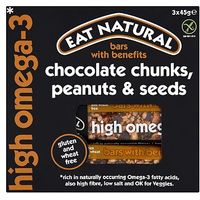 Eat Natural Bars With Benefits Chocolate Chunks, Peanuts & Seeds 3 X 45g