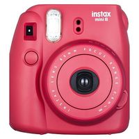 Fujifilm Instax Mini 8 Camera Raspberry Red Plus 10 Instant Film Shots