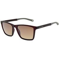 Ted Baker Mens Square Red Sunglasses With Grey Arms