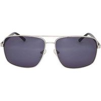 Barbour Silver Aviator Sunglasses With Black Arms