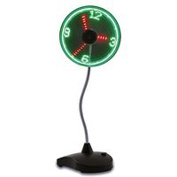 LED Clock Fan With Stand