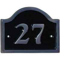 Black Aluminium House Plate Number 27
