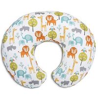 Chicco Boppy Pillow With Cotton Slipcover - Peaceful Jungle