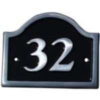 Black Aluminium House Plate Number 32