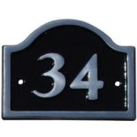 Black Aluminium House Plate Number 34