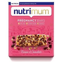 Nutrimum Pregnancy Raisin & Chocolate Cereal Bars 5 X 30g (150g)