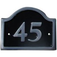 Black Aluminium House Plate Number 45