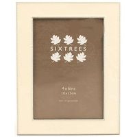 Sixtrees Jessica 6x4 Silver Plated Ivory Enamel Photo Frame