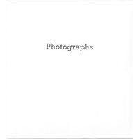 White Memo-Style Photo Album With Silver 'Photographs' Print 7x5 - 140 Photos