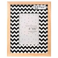 Black And White 6x4 Inlay Photo Frame