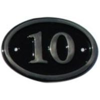 Black Brass House Plate Number 10