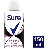 Sure Women Invisible Pure Anti-perspirant Deodorant Aerosol 150ml